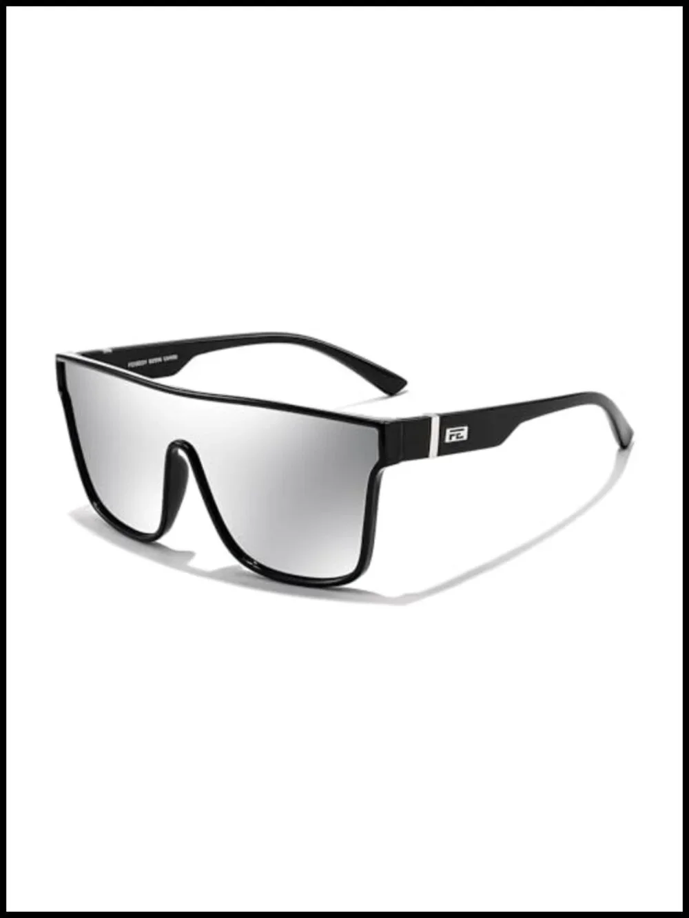 Oversized Shield Sunglasses UV400 with Mirrored Lens